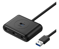 Hub USB UGREEN Hub CR113 USB do 4x USB 3.0 5Gbps 1m czarny